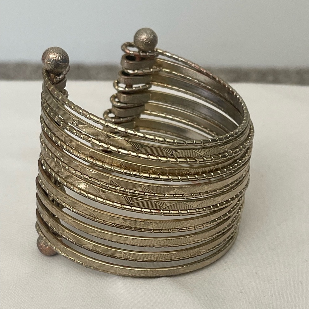 Gold Bangle Cuff Bracelet